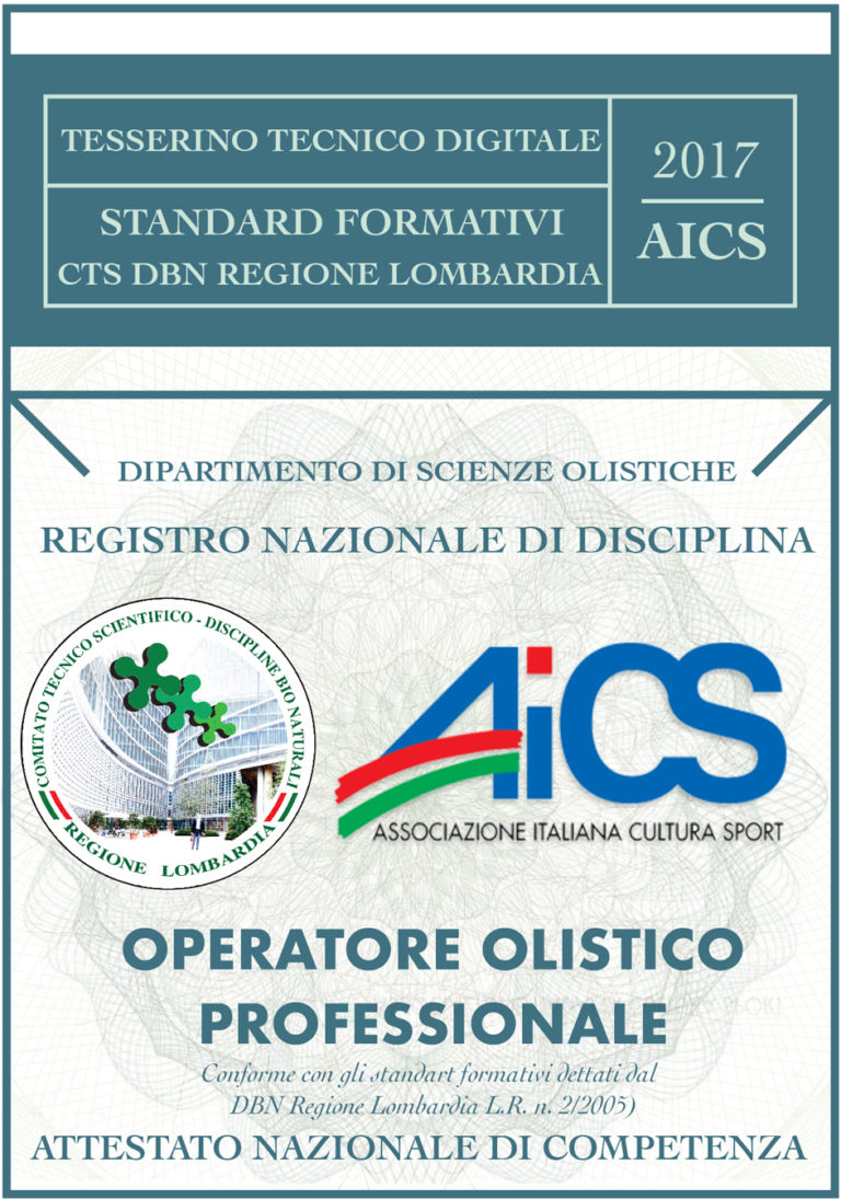 Corso Operatore Olistico - Aics Discipline Bio Naturali