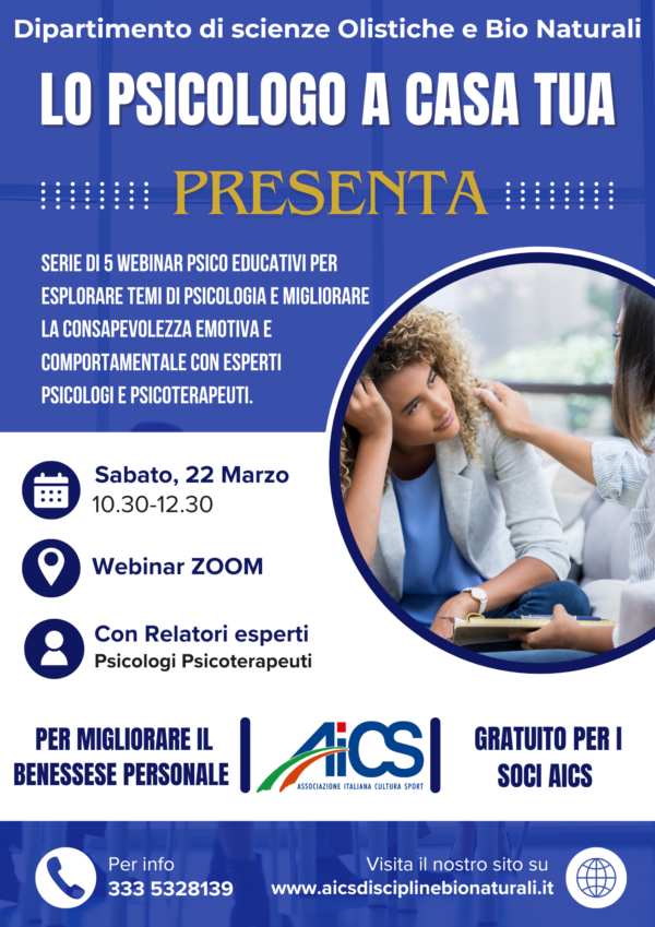 Psicologo a casa tua evento AICS